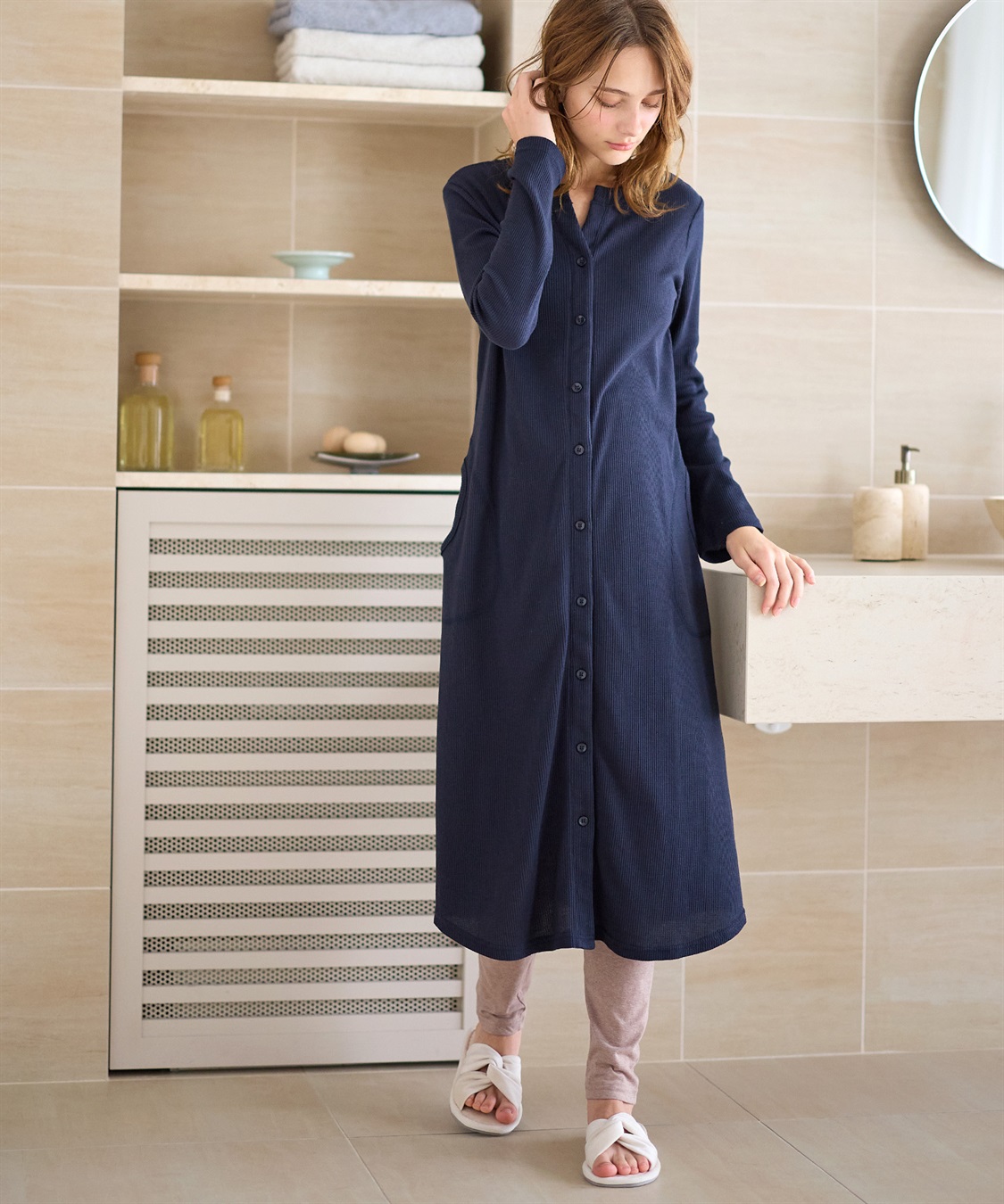 Rosemadame ワッフルワンピ×レギンス２WAYパジャマ（マタニティ/授乳服）入院準備 出産準備 産前 産後_sub_11