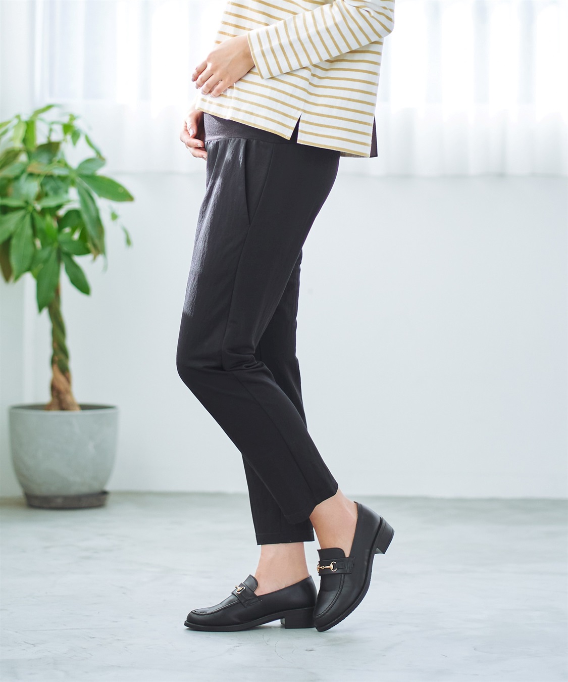 Rosemadame 接触冷感テーパードパンツ（マタニティ/授乳服）授乳楽々 妊婦服 産前・産後対応_sub_3