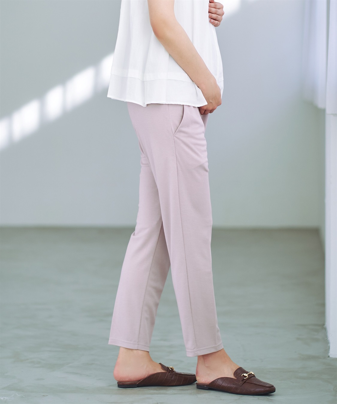 Rosemadame 接触冷感テーパードパンツ（マタニティ/授乳服）授乳楽々 妊婦服 産前・産後対応_sub_10