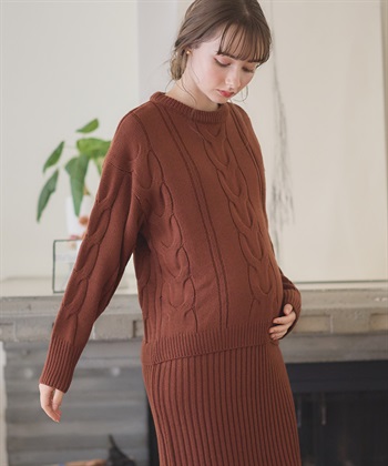 Rosemadame ニットセットアップ風授乳らくらくマタニティワンピース（マタニティ/授乳服）授乳口付き 授乳楽々 妊婦服 産前・産後対応_subthumb_18