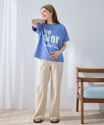 Rosemadame 産後にも活躍 セルフカットできるマタニティリブストレートらくちんパンツ（マタニティ）妊婦服 産前・産後対応_subthumb_5