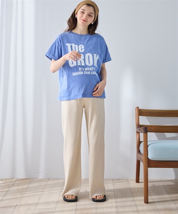 Rosemadame 産後にも活躍 セルフカットできるマタニティリブストレートらくちんパンツ（マタニティ）妊婦服 産前・産後対応_subthumb_7