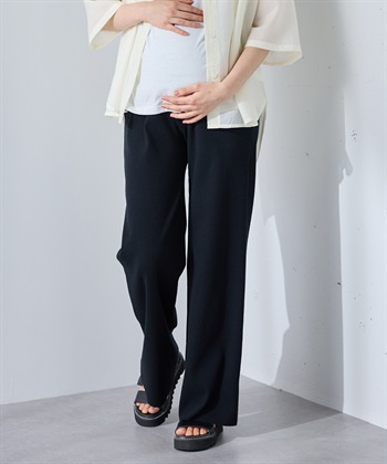 Rosemadame 産後にも活躍 セルフカットできるマタニティリブストレートらくちんパンツ（マタニティ）妊婦服 産前・産後対応_subthumb_8