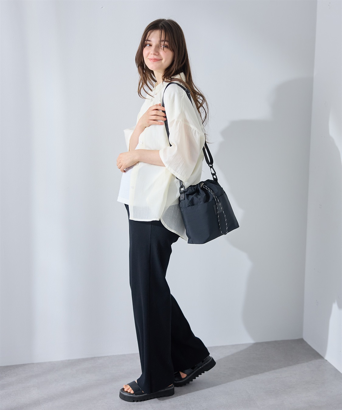 Rosemadame 産後にも活躍 セルフカットできるマタニティリブストレートらくちんパンツ（マタニティ）妊婦服 産前・産後対応_sub_9