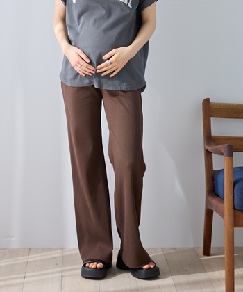 Rosemadame 産後にも活躍 セルフカットできるマタニティリブストレートらくちんパンツ（マタニティ）妊婦服 産前・産後対応_subthumb_12