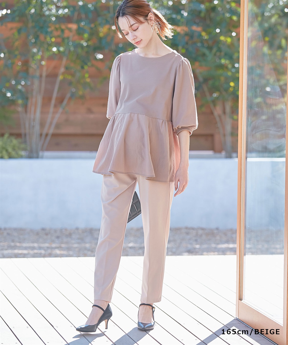 Rosemadame ハイストレッチ イージーケア テーパードパンツ（マタニティ/授乳服）妊婦服 産前・産後対応_sub_16