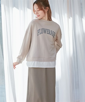 Rosemadame カレッジロゴプリント レイヤードワンピース　授乳口付き（マタニティ/授乳服）授乳楽々 妊婦服 産前・産後対応_subthumb_24