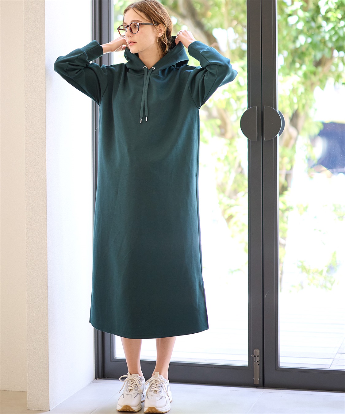 Rosemadame ダンボールパーカーワンピース（マタニティ/授乳服） 授乳口付き 授乳楽々 妊婦服 産前・産後対応_sub_8