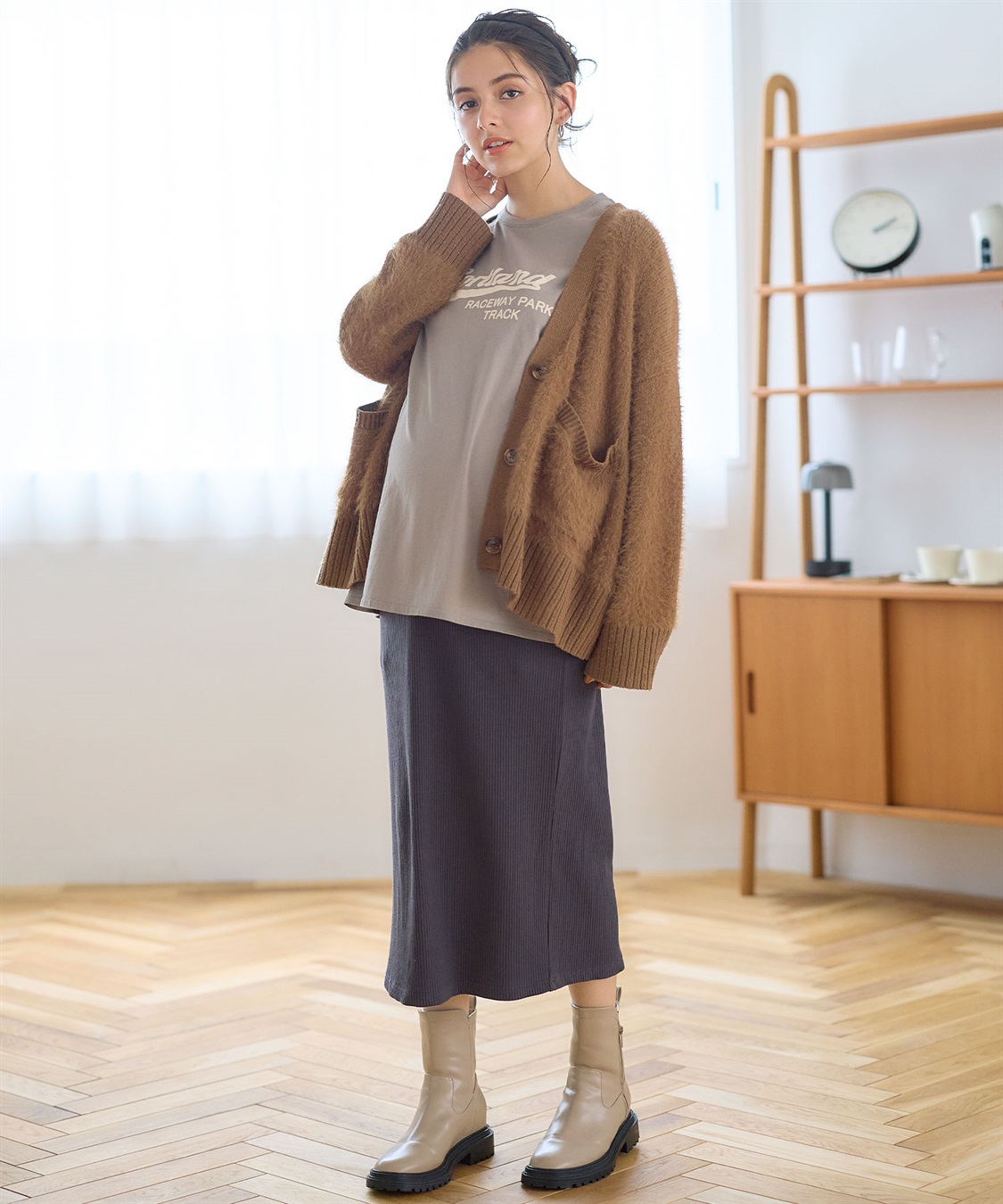 Rosemadame リブナロースカート（マタニティ~産後）妊婦服 産前・産後対応_sub_15