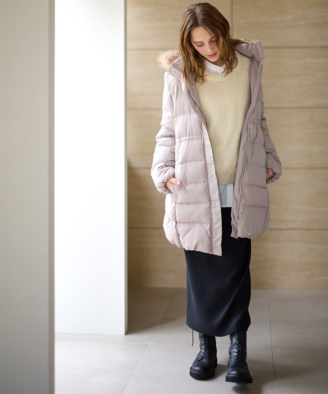 Rosemadame マットタフタダウンママコート＆ケープセット(マタニティ&授乳服）妊婦服 産前・産後対応_sub_5