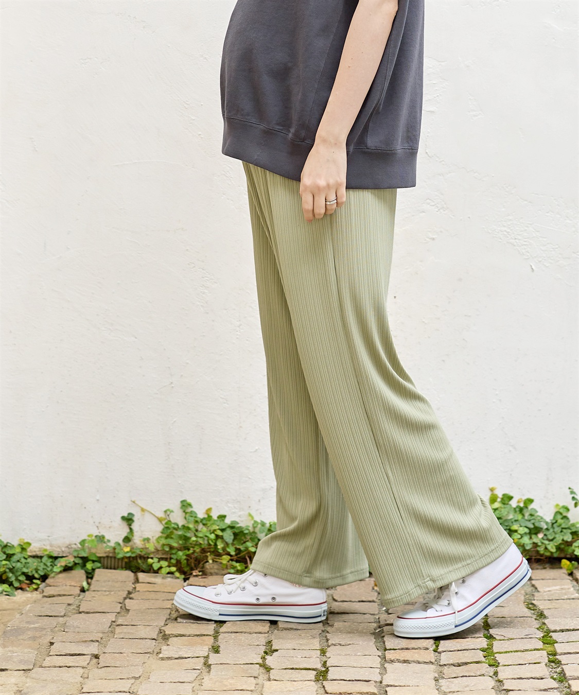 Rosemadame テレコらくちんワイドパンツ（マタニティ/ 妊婦服）産前・産後対応_sub_1