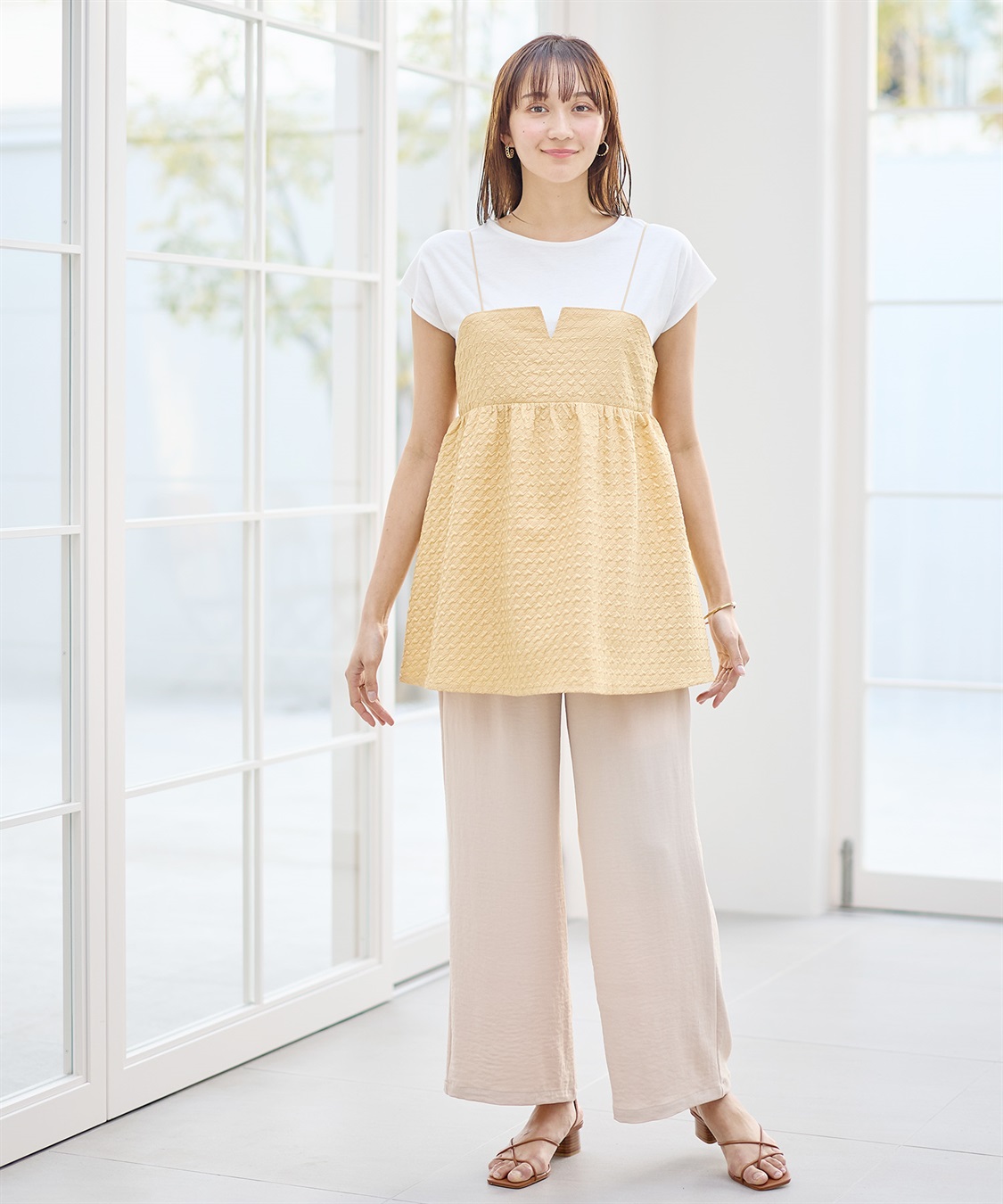 Rosemadame 【接触冷感】リネンライク ゆったりストレートパンツ（マタニティ　産前・産後対応）_sub_6