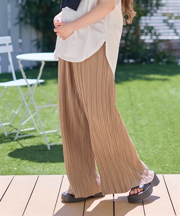 Rosemadame マイレングス プリーツマタニティパンツ（マタニティ/ 妊婦服）産前・産後対応_subthumb_1
