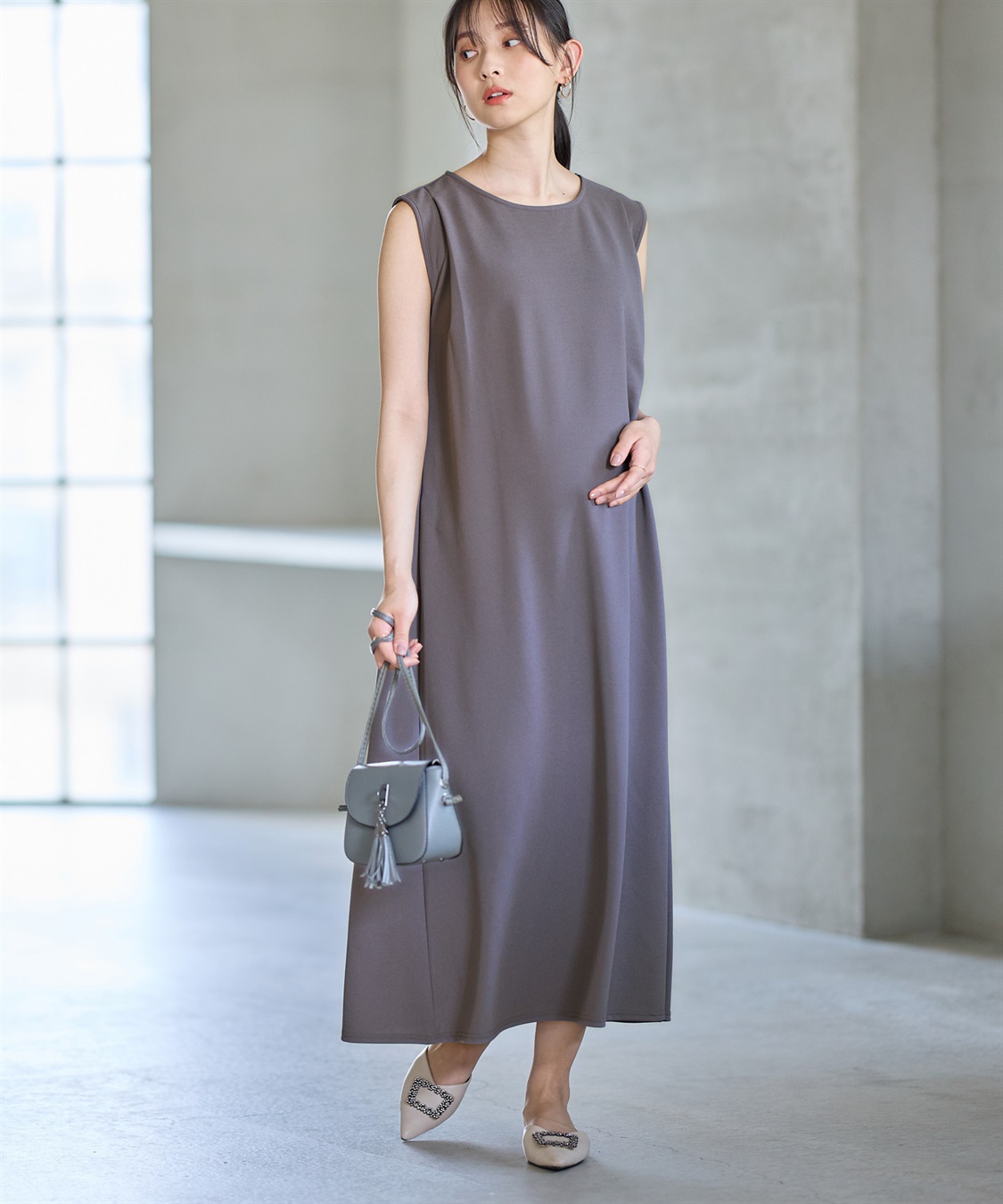 Rosemadame ニットジョーゼット ワンピース(マタニティ&授乳服）授乳口付き 授乳楽々 妊婦服 産前・産後対応_sub_11