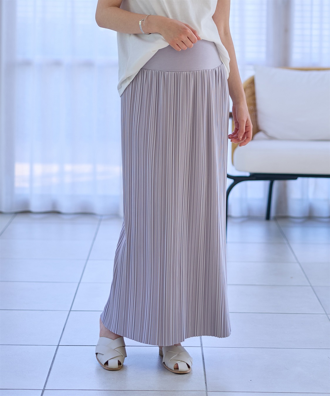 Rosemadame マイレングス プリーツマタニティスカート（マタニティ/ 妊婦服）産前・産後対応_sub_1