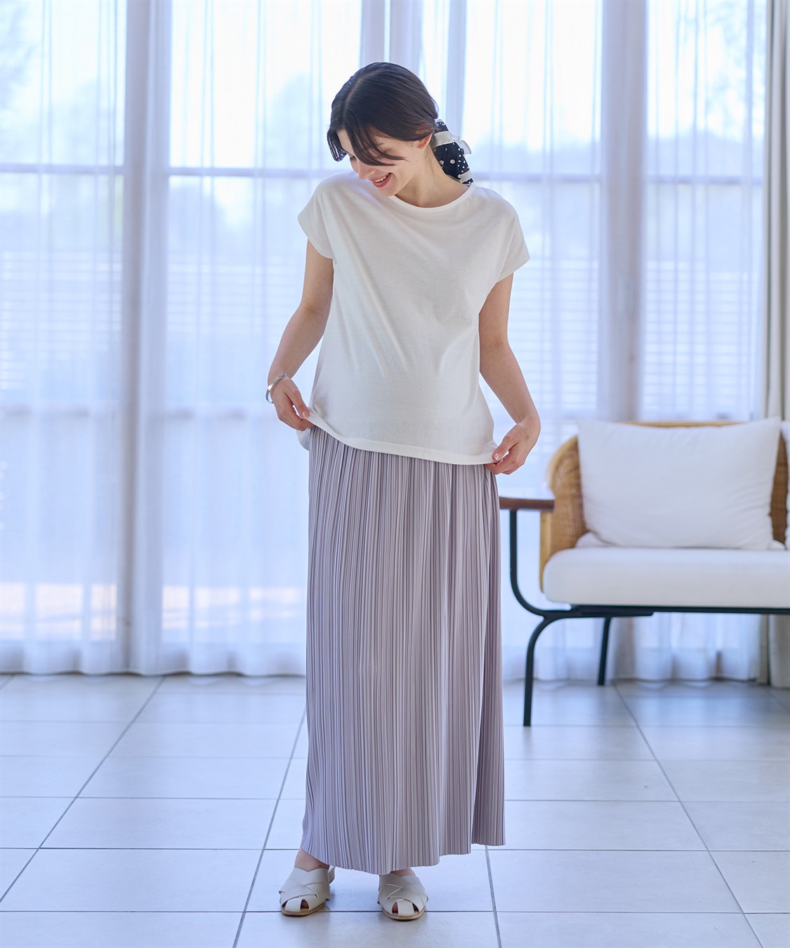 Rosemadame マイレングス プリーツマタニティスカート（マタニティ/ 妊婦服）産前・産後対応_sub_8
