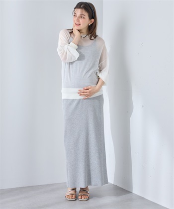 Rosemadame セルフカット リブナロースカート ロング（マタニティ~産後）妊婦服 産前・産後対応_subthumb_21