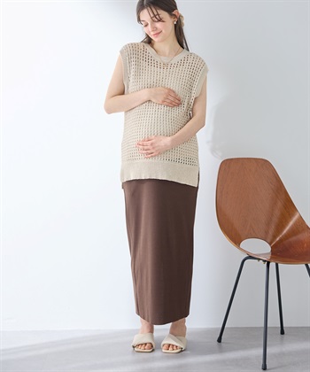 Rosemadame セルフカット リブナロースカート ロング（マタニティ~産後）妊婦服 産前・産後対応_subthumb_26