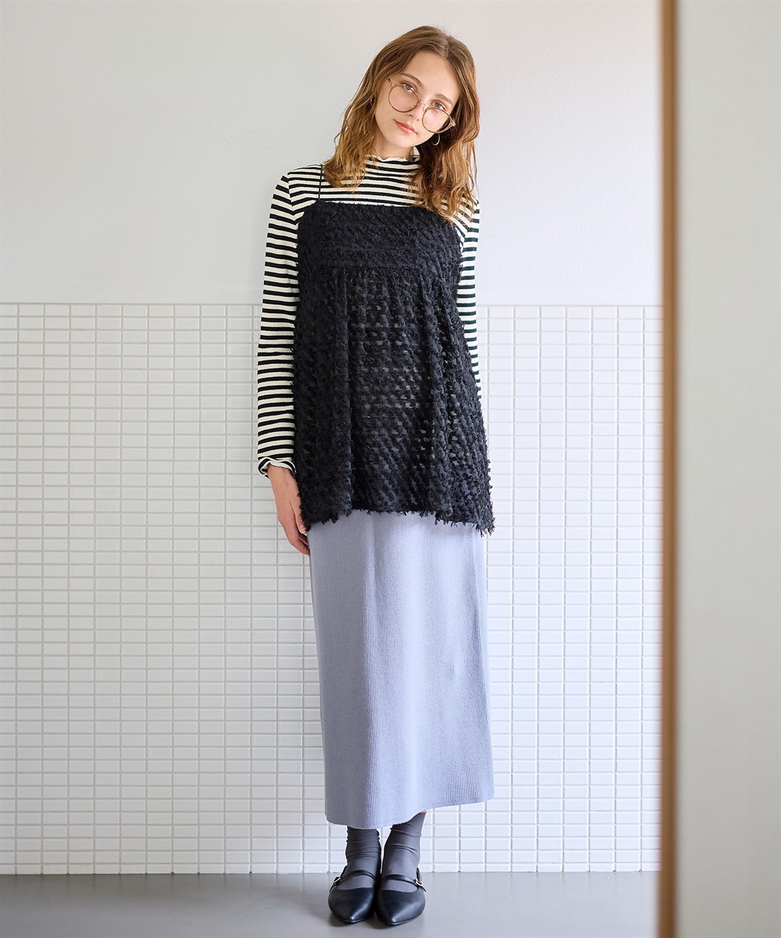 Rosemadame フリンジチュニックビスチェ×リブニットソー_sub_4