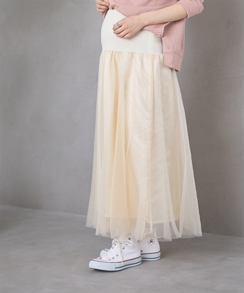 Rosemadame 無地・ドット ボリュームチュール　マタニティスカート（マタニティ/ 妊婦服）産前・産後対応_subthumb_2