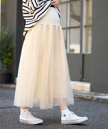 Rosemadame 無地・ドット ボリュームチュール　マタニティスカート（マタニティ/ 妊婦服）産前・産後対応_subthumb_16