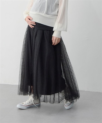 Rosemadame 無地・ドット ボリュームチュール　マタニティスカート（マタニティ/ 妊婦服）産前・産後対応_subthumb_26