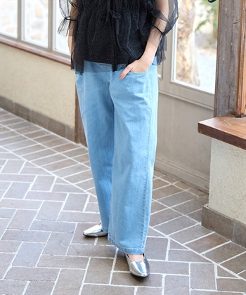 Rosemadame 8.5ozデニムワイドストレート　マタニティパンツ（マタニティ/ 妊婦服）産前・産後対応_subthumb_1