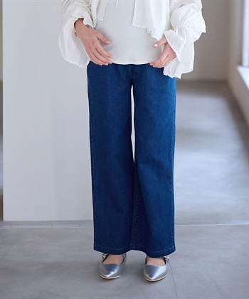 Rosemadame 8.5ozデニムワイドストレート　マタニティパンツ（マタニティ/ 妊婦服）産前・産後対応_subthumb_7
