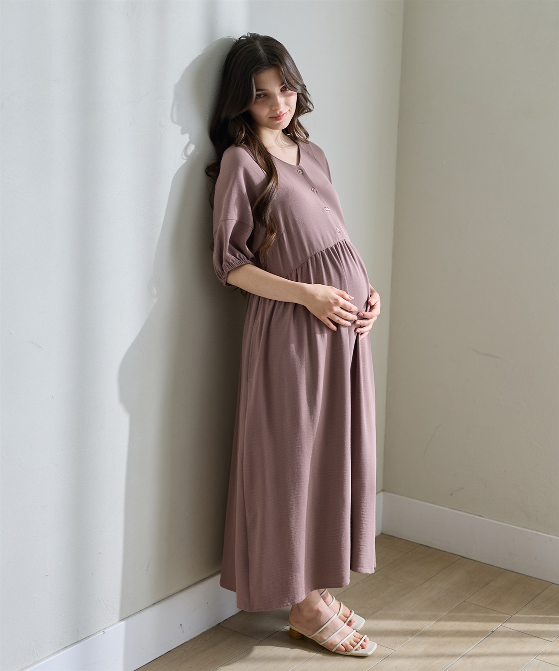 Rosemadame 接触冷感麻調合繊袖ボリュームワンピ_sub_12