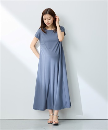 Rosemadame 【接触冷感】スムースAラインワンピース（マタニティ/授乳服）授乳口付き 授乳楽々 妊婦服 産前・産後対応_subthumb_15