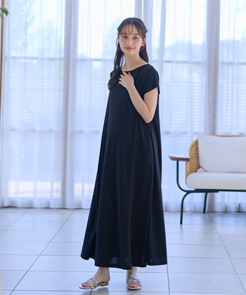 Rosemadame 【接触冷感】スムースAラインワンピース（マタニティ/授乳服）授乳口付き 授乳楽々 妊婦服 産前・産後対応_subthumb_16
