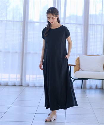 Rosemadame 【接触冷感】スムースAラインワンピース（マタニティ/授乳服）授乳口付き 授乳楽々 妊婦服 産前・産後対応_subthumb_17