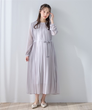 Rosemadame 梨地シフォンプリーツ オケージョンワンピース（マタニティ/授乳服）授乳口付き 授乳楽々 妊婦服 産前・産後対応_subthumb_6