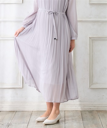 Rosemadame 梨地シフォンプリーツ オケージョンワンピース（マタニティ/授乳服）授乳口付き 授乳楽々 妊婦服 産前・産後対応_subthumb_24