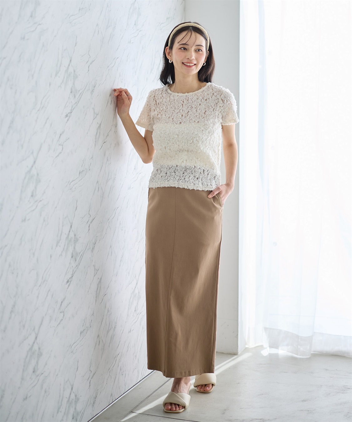 Rosemadame ツイルタイトめスカート（マタニティ～産後）妊婦服 産前・産後対応_sub_4
