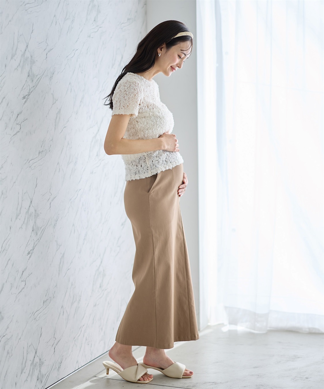 Rosemadame ツイルタイトめスカート（マタニティ～産後）妊婦服 産前・産後対応_sub_5