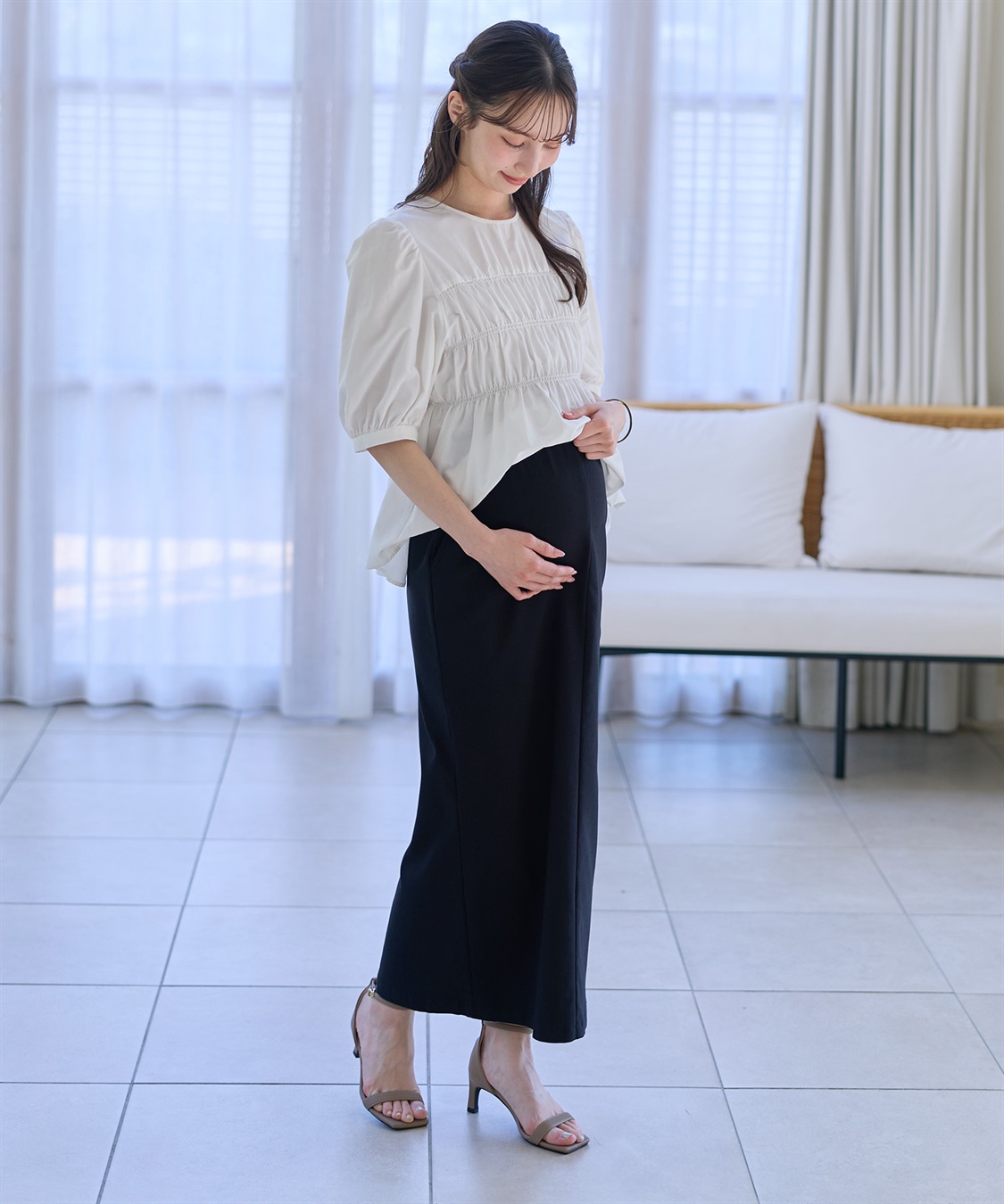 Rosemadame ツイルタイトめスカート（マタニティ～産後）妊婦服 産前・産後対応_sub_12