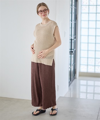 Rosemadame ストライプジャガードワイドパンツ（マタニティ～産後）妊婦服 産前・産後対応_subthumb_18