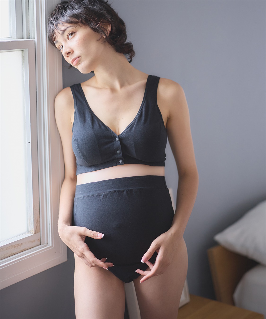 Rosemadame C/PUベア天竺マタニティショーツ（マタニティ/授乳服）入院準備 出産準備 産前 産後_sub_5