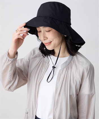 JOIN PARK 【Wpc.】UVカット接触冷感コンパクトエアリーハット【超軽量55g 帽子 ハット つば部分 完全遮光100％＆完全UVカット100％生地 UPF50+ あご紐付き 調整可能 日焼け対策 紫外線対策】_subthumb_5