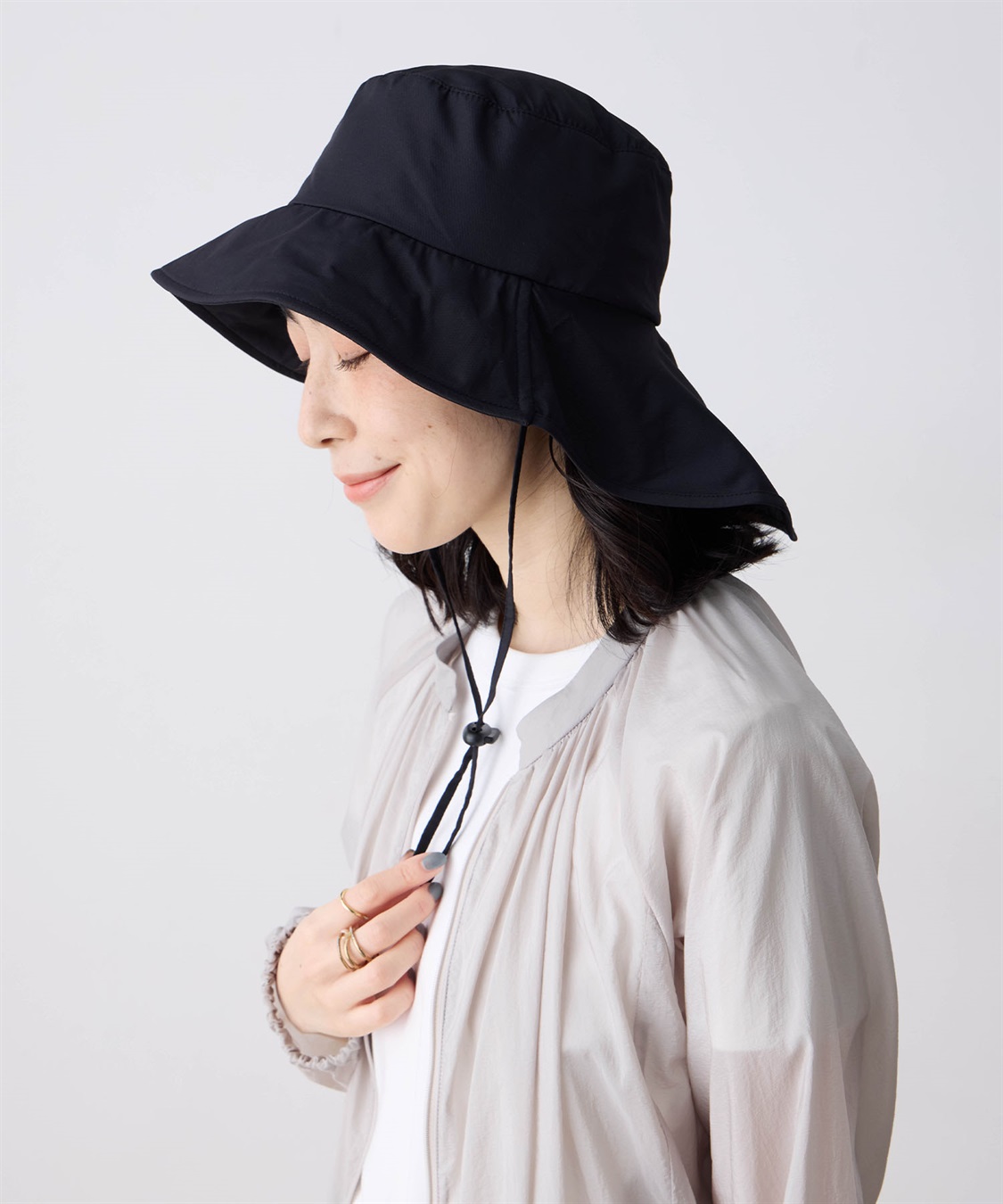 JOIN PARK 【Wpc.】UVカット接触冷感コンパクトエアリーハット【超軽量55g 帽子 ハット つば部分 完全遮光100％＆完全UVカット100％生地 UPF50+ あご紐付き 調整可能 日焼け対策 紫外線対策】_sub_7