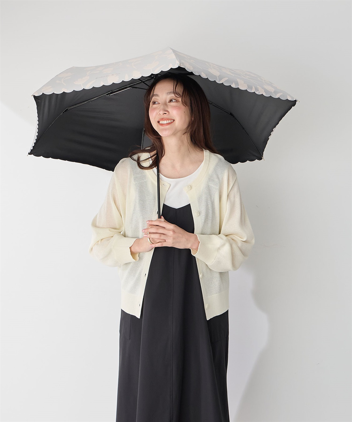 JOIN PARK 【Wpc.】折りたたみ日傘 遮光フラワーシャドウ ミニ【完全遮光100％＆完全UVカット100％生地 コンパクト 晴雨兼用】_sub_2