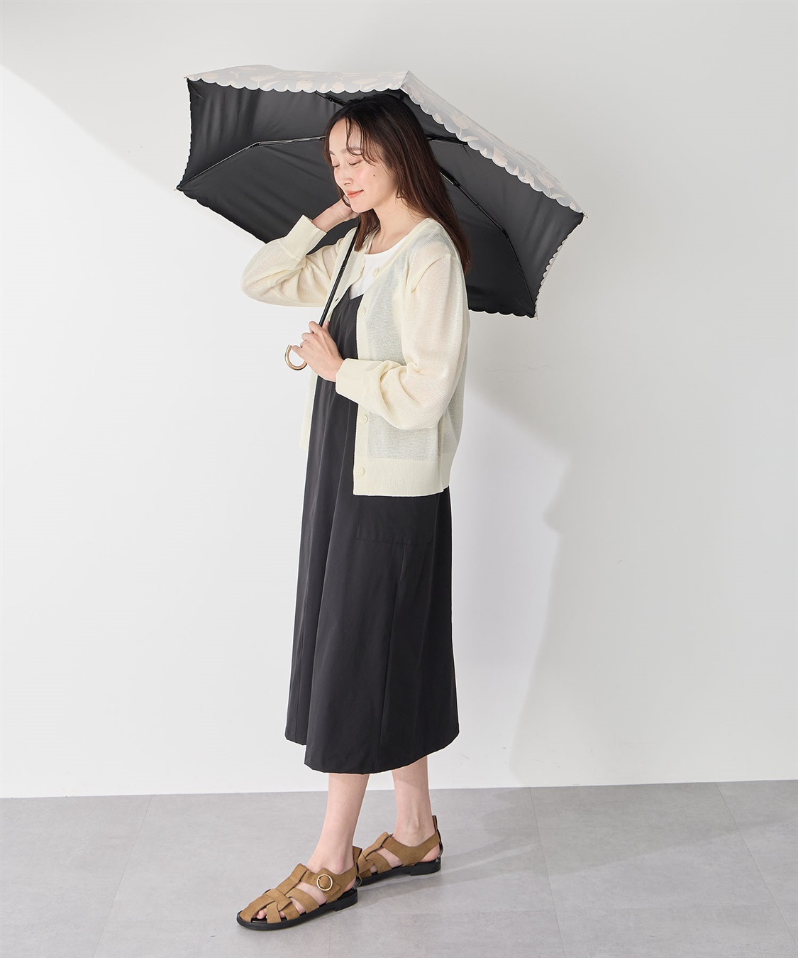 JOIN PARK 【Wpc.】折りたたみ日傘 遮光フラワーシャドウ ミニ【完全遮光100％＆完全UVカット100％生地 コンパクト 晴雨兼用】_sub_5