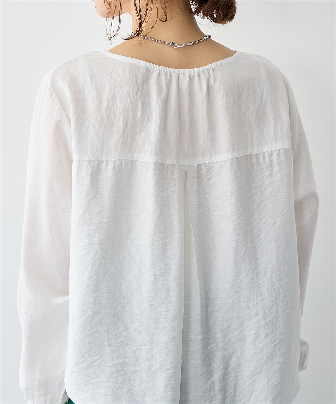 anyfee 【anyfee/大きいサイズ】裾ラウンド袖リブルーズフィットTブラウス_sub_21