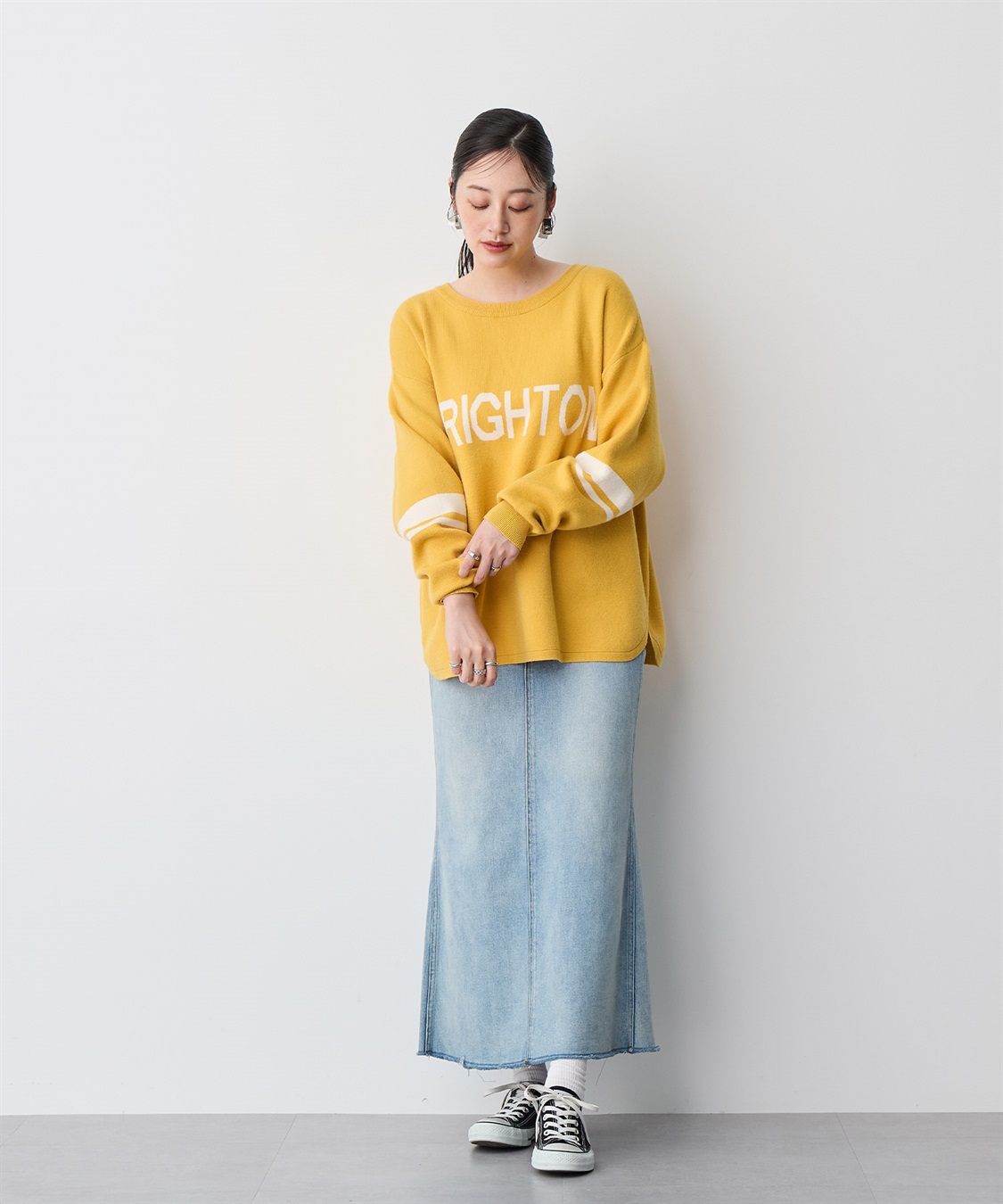 anyfee 【anyfee/プラスサイズ】ジャガードロゴニットプルオーバー_sub_9