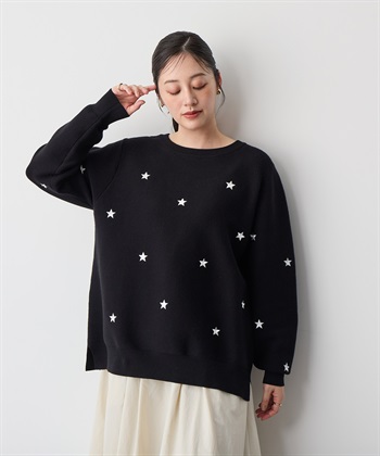 anyfee 【anyfee/プラスサイズ】星柄刺繍ニットプルオーバー_subthumb_21