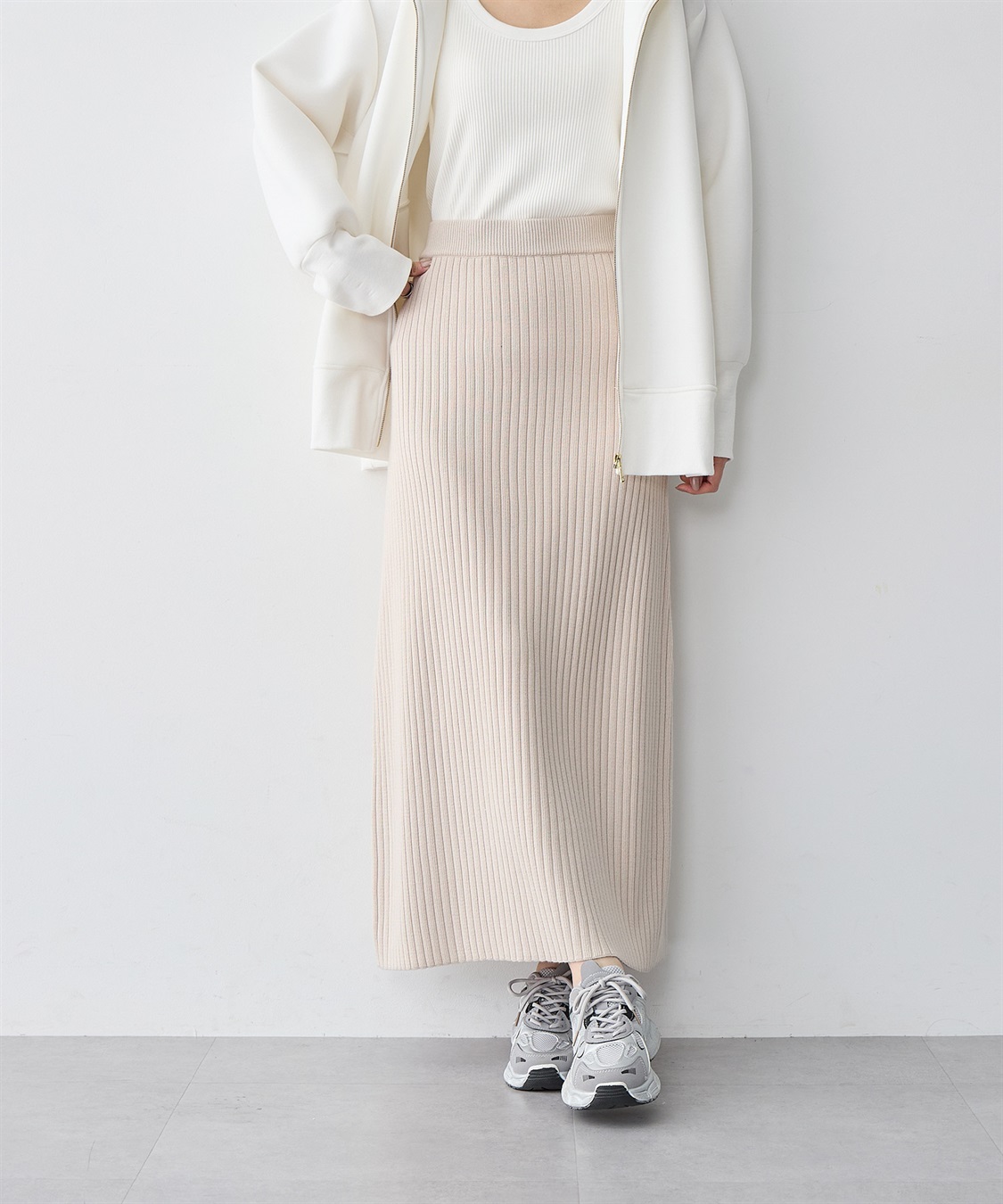 anyfee 【anyfee/プラスサイズ】ウォームタッチリブニットタイトスカート《低身長サイズ有》◆新色追加◆_sub_7