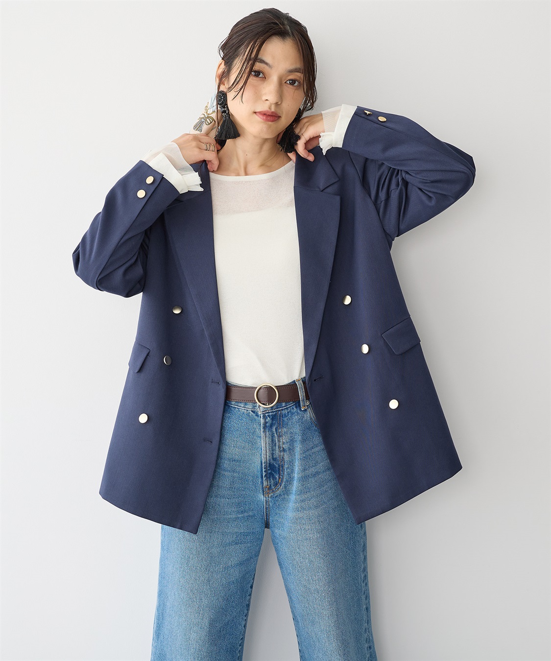 anyfee 【anyfee/プラスサイズ】無段階レザー調シンプルベルト_sub_4