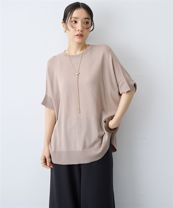 anyfee 【anyfee/大きいサイズ】ドライタッチドルマンニット◆新色追加◆《接触冷感/マシンウォッシャブル》_subthumb_3