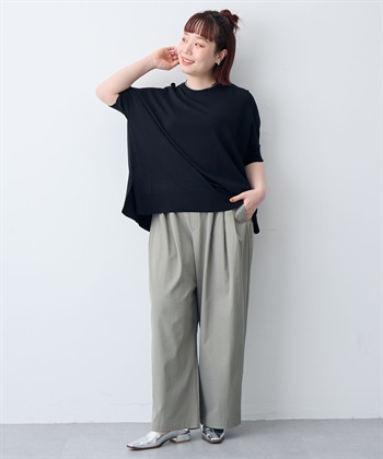 anyfee 【anyfee/大きいサイズ】ドライタッチドルマンニット◆新色追加◆《接触冷感/マシンウォッシャブル》_subthumb_12